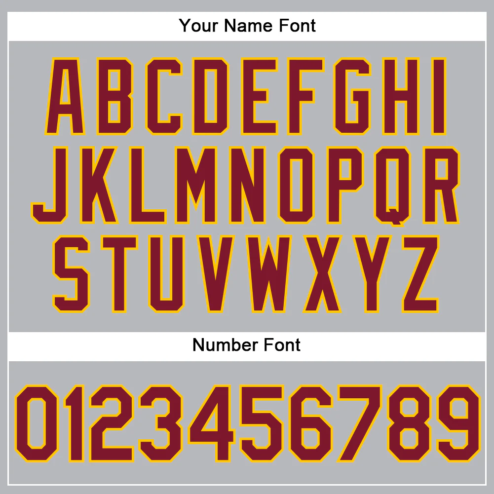 Custom Gray Crimson-Yellow Performance Vapor Golf Polo Shirt