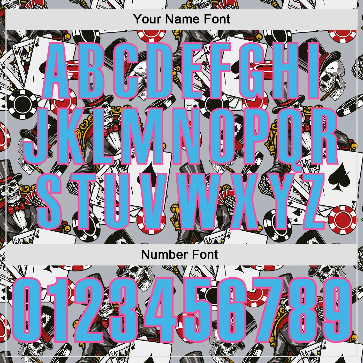 Custom Gray Sky Blue-Pink 3D Gambling Poker Performance Polo Shirt