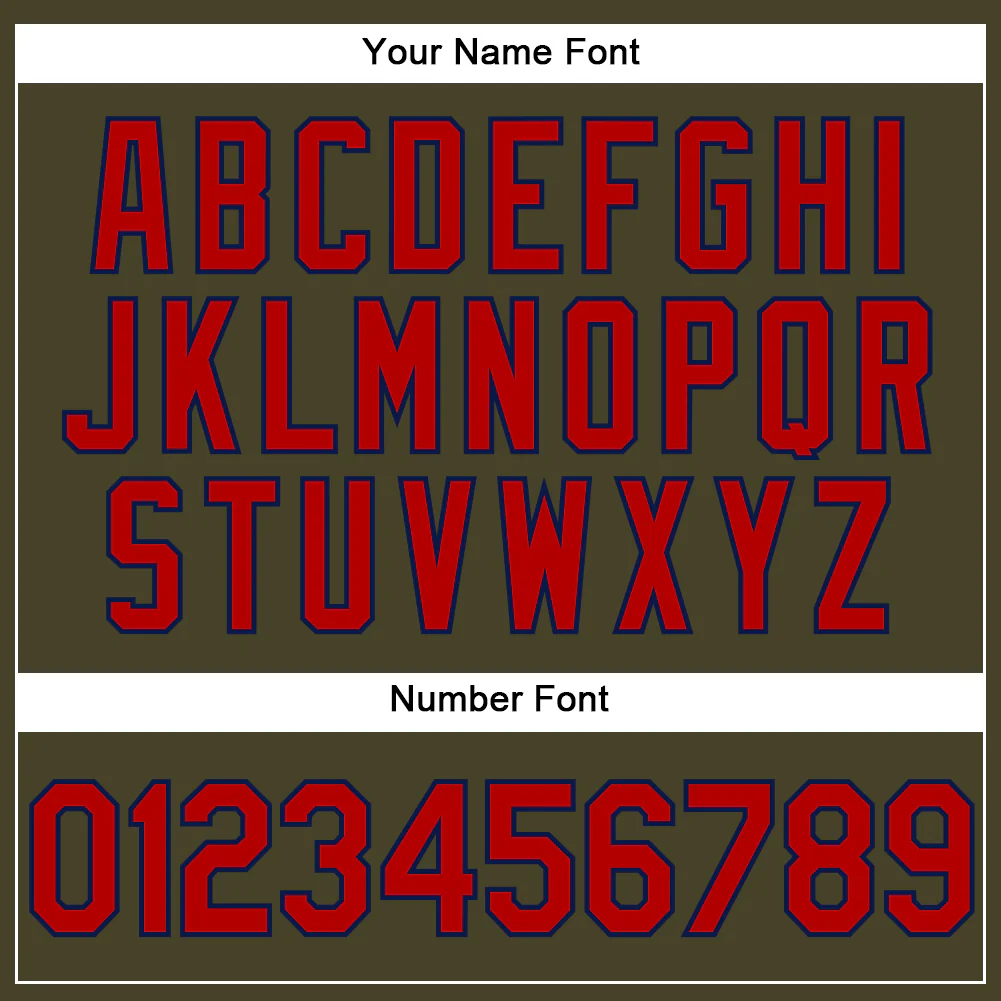 Custom Olive Red-Navy Performance Vapor Salute To Service Golf Polo Shirt