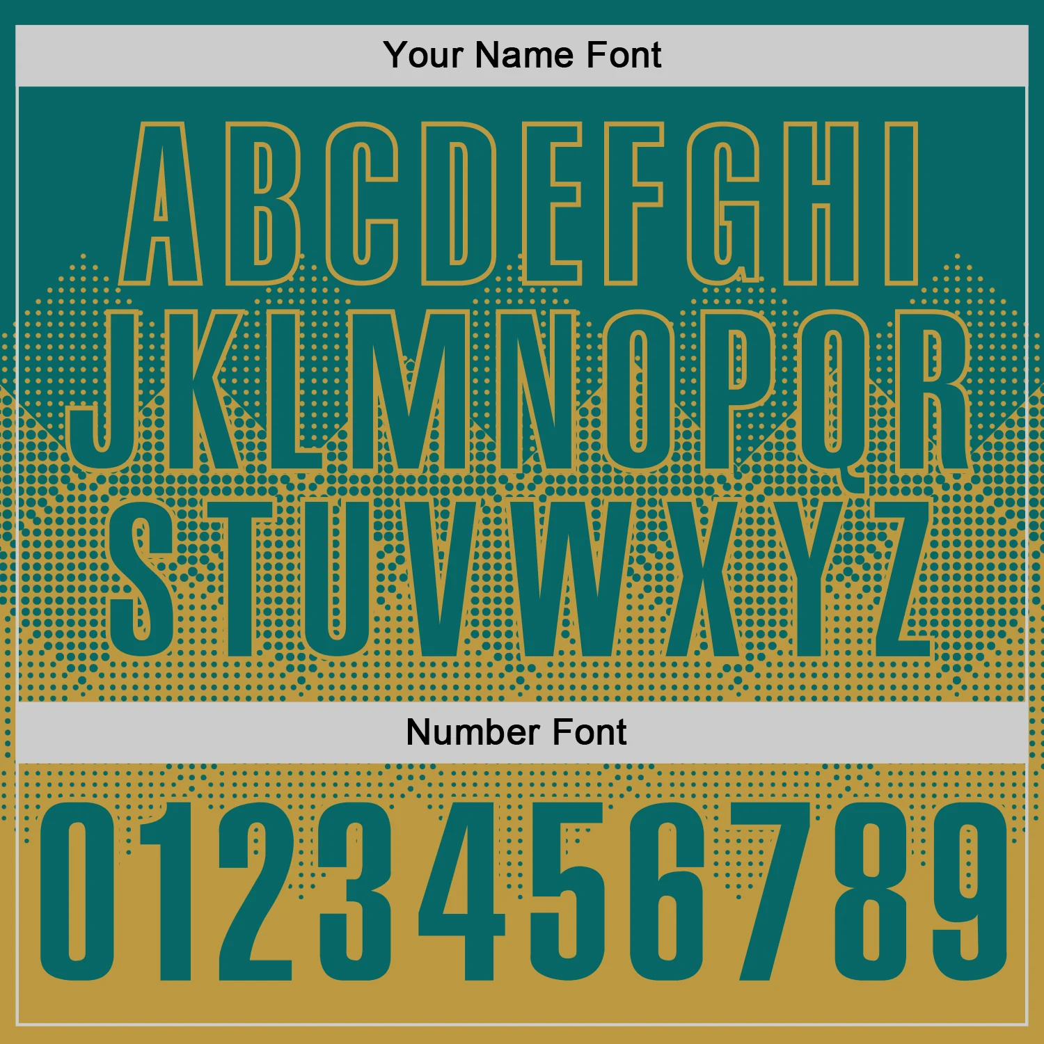 Custom Teal Old Gold 3D Gradient Square Shape Performance Polo Shirt