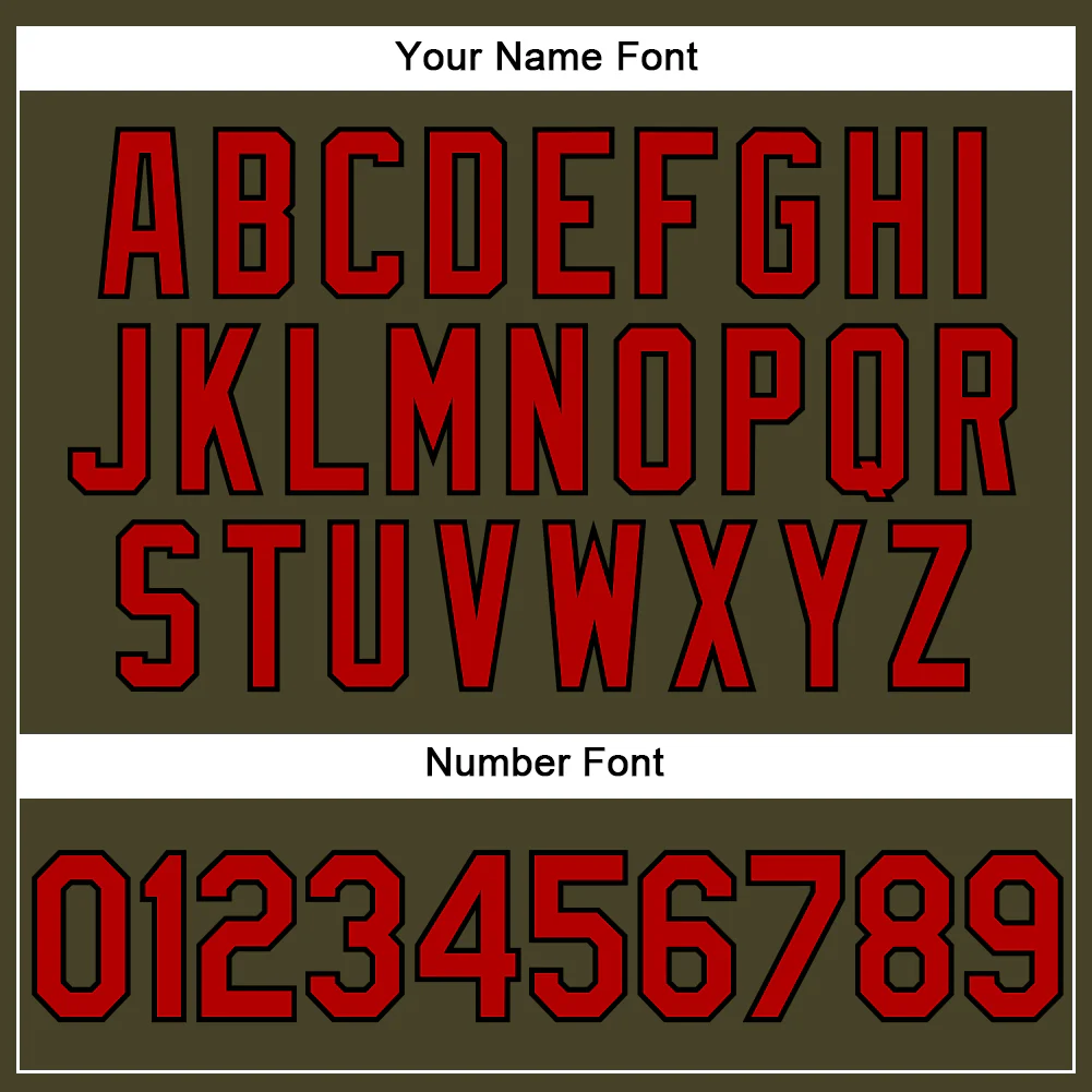 Custom Olive Red-Black Performance Vapor Salute To Service Golf Polo Shirt