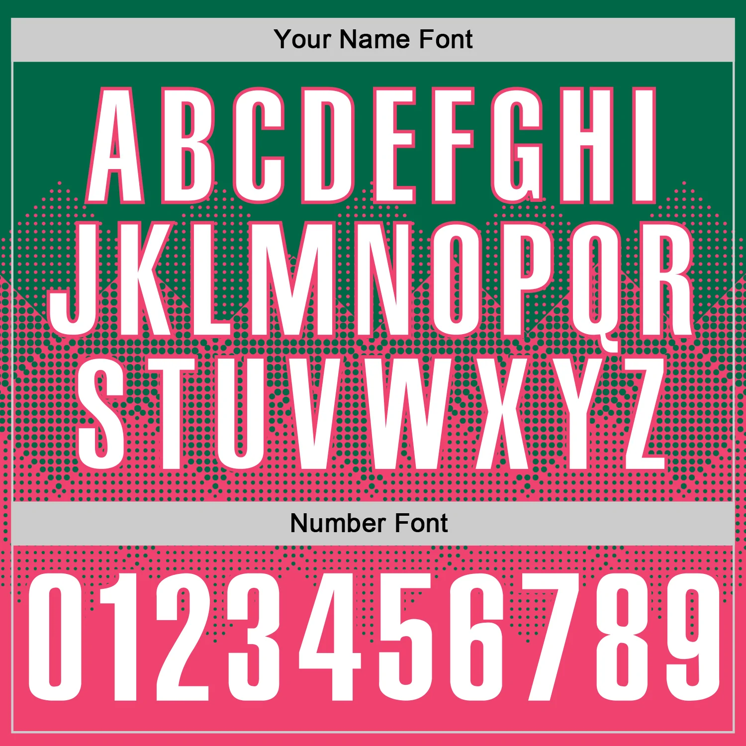 Custom Kelly Green White-Neon Pink 3D Gradient Square Shape Performance Polo Shirt