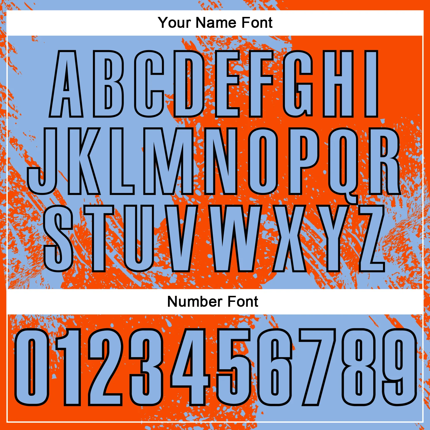 Custom Light Blue Orange-Black 3D Pattern Design Abstract Brush Stroke Performance Polo Shirt