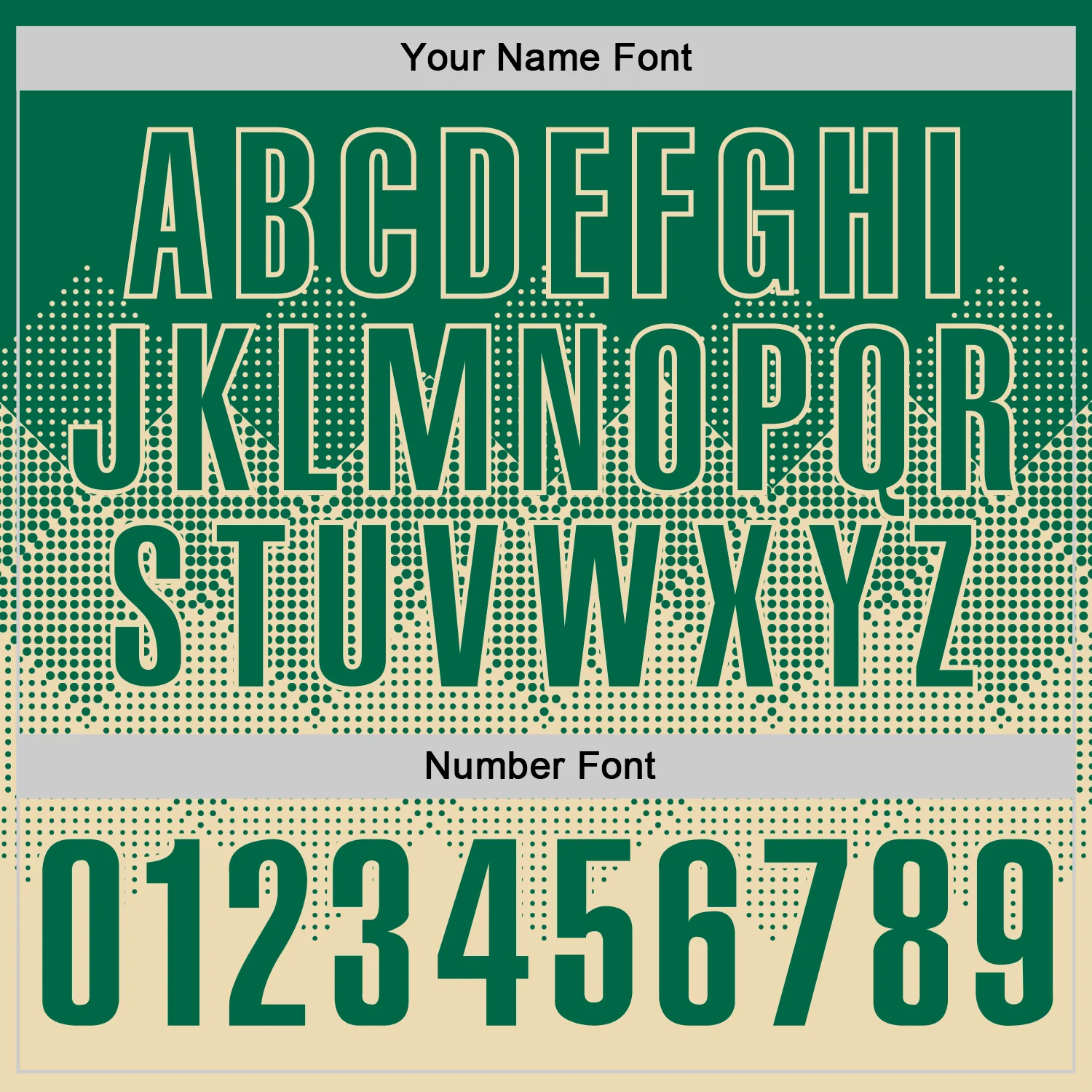 Custom Kelly Green Cream 3D Gradient Square Shape Performance Polo Shirt