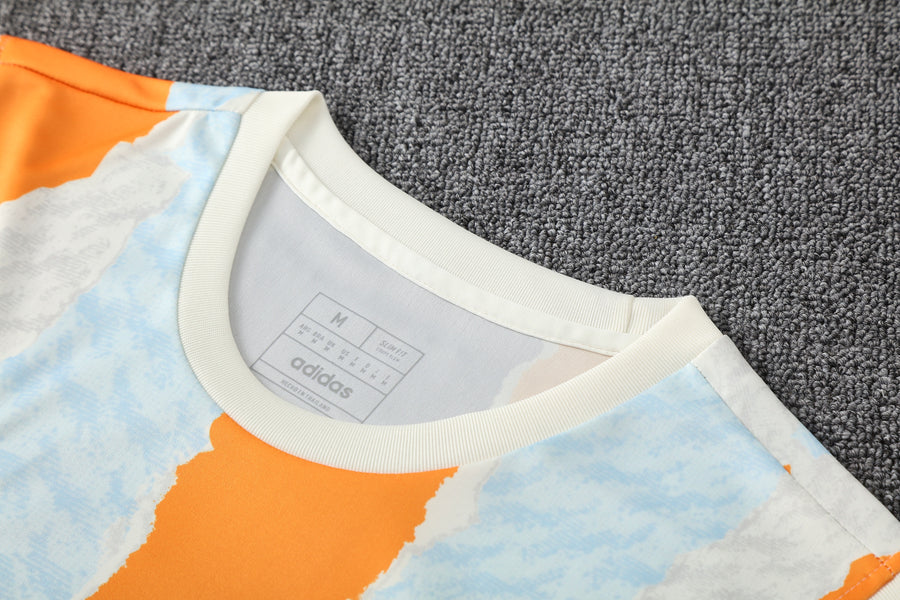 Kit Tank Top + Shorts Real Madrid White/Black/Orange Training 25/26