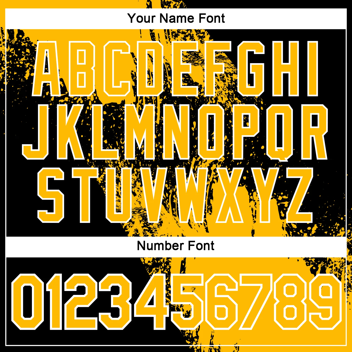 Custom Gold Black-White 3D Pattern Design Abstract Brush Stroke Performance Polo Shirt