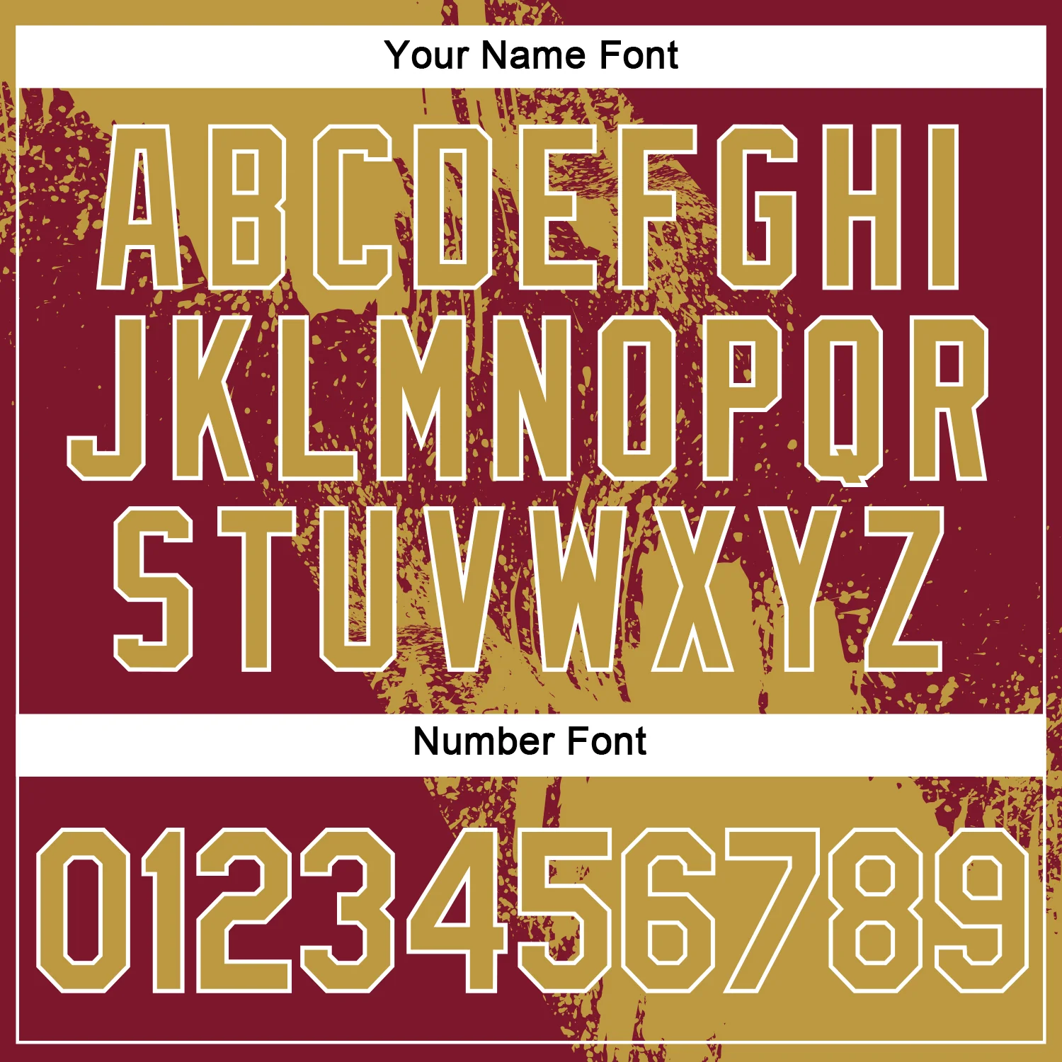 Custom Old Gold Crimson-White 3D Pattern Design Abstract Brush Stroke Performance Polo Shirt