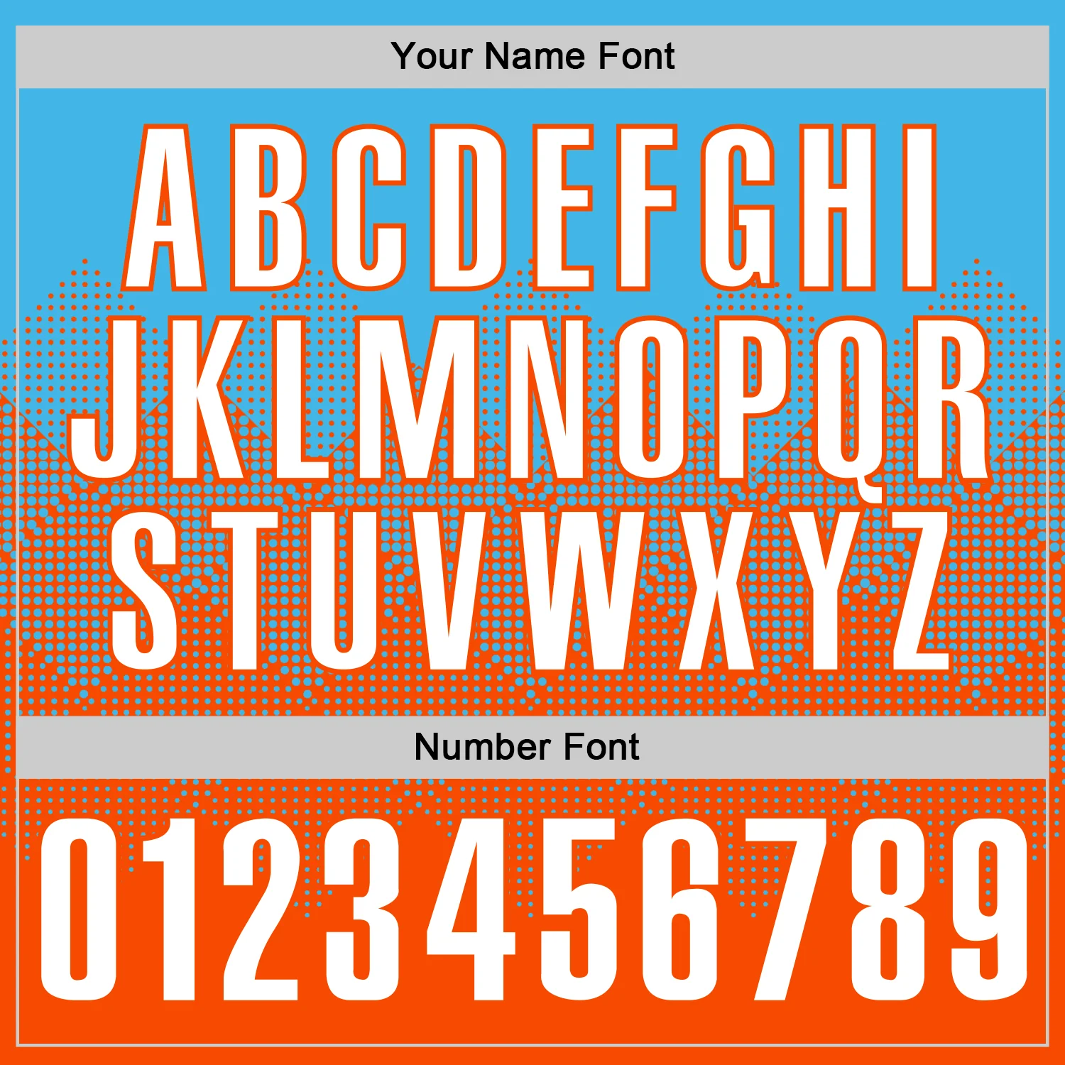 Custom Sky Blue White-Orange 3D Gradient Square Shape Performance Polo Shirt