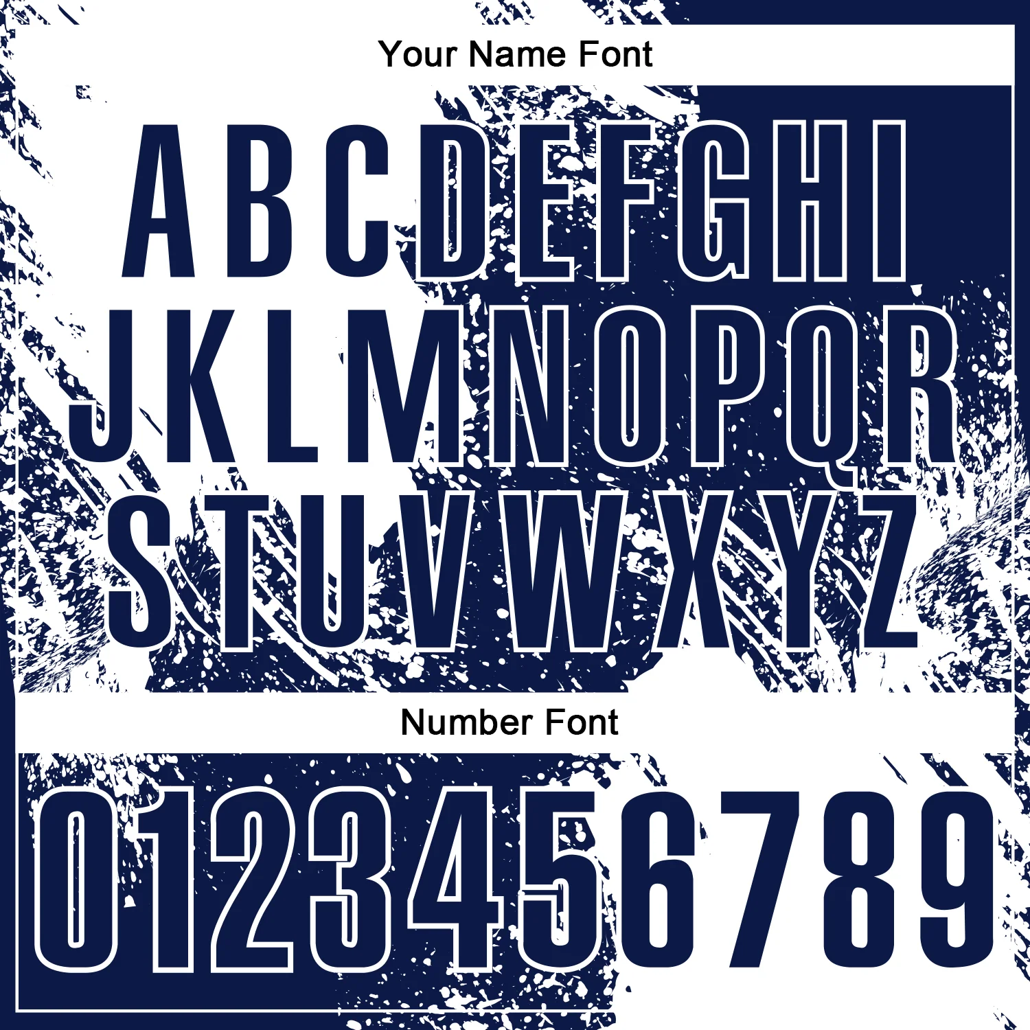 Custom White Navy 3D Pattern Design Abstract Brush Stroke Performance Polo Shirt