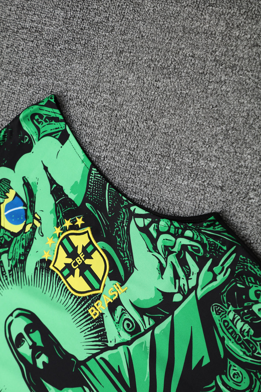 Kit Tank Top + Shorts Brazil Christ the Redeemer Green Training 25/26