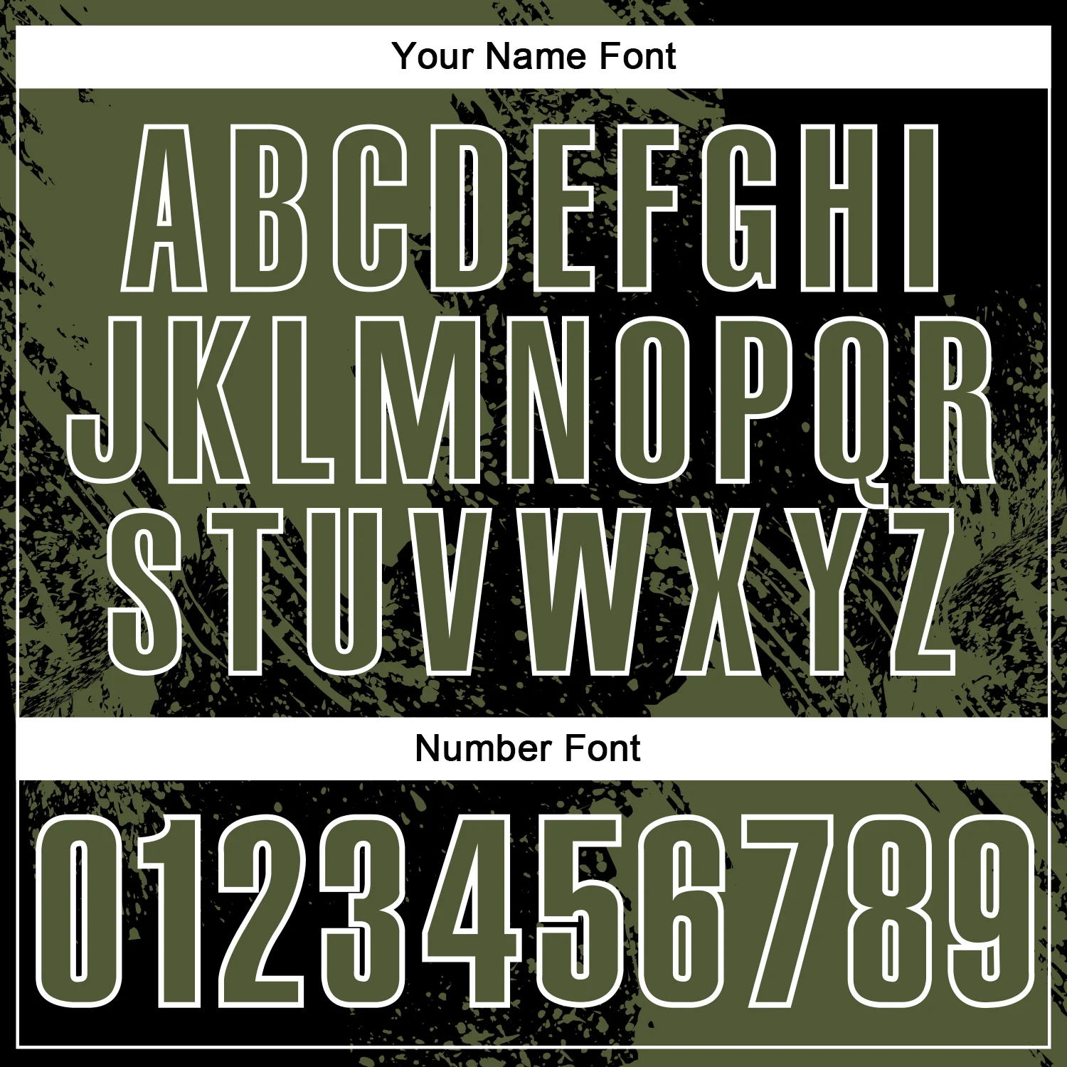 Custom Olive Black-White 3D Pattern Design Abstract Brush Stroke Performance Polo Shirt