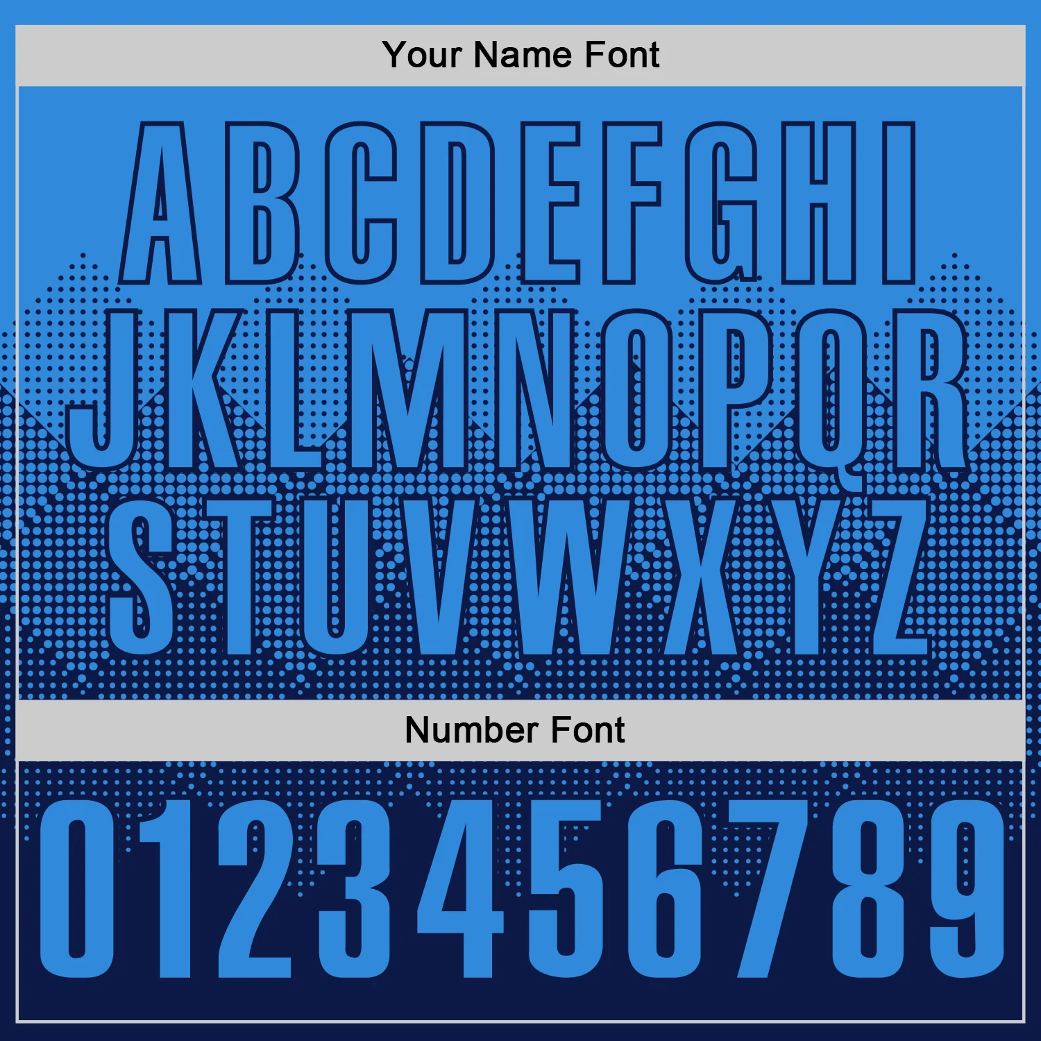 Custom Powder Blue Navy 3D Gradient Square Shape Performance Polo Shirt