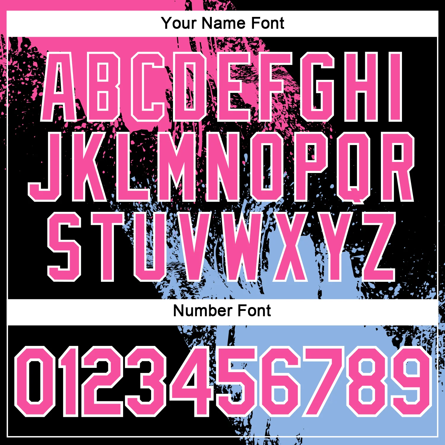 Custom Pink Black-Light Blue 3D Pattern Design Abstract Brush Stroke Performance Polo Shirt