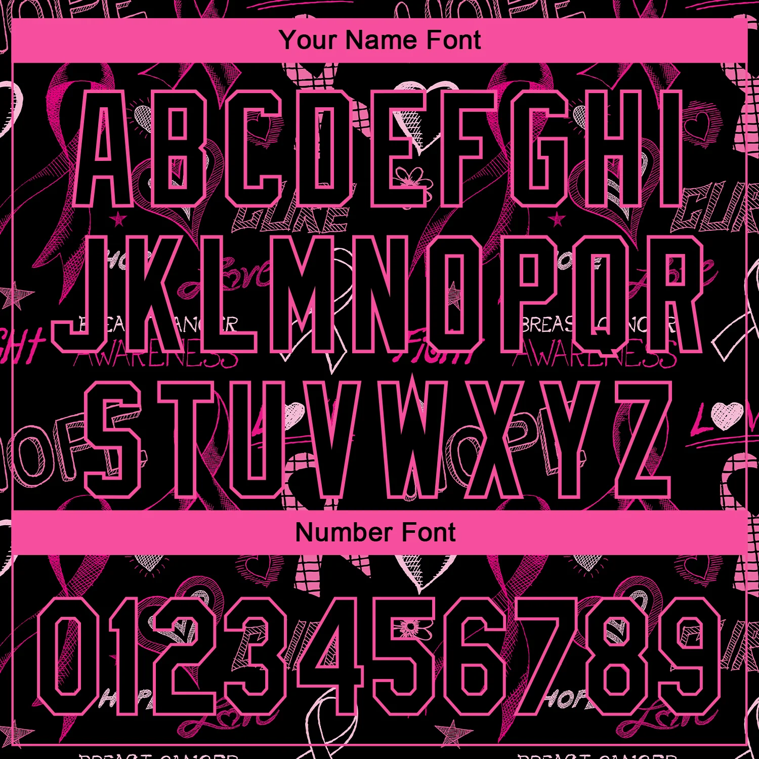 Custom Black Pink 3D Pattern Design Pink Ribbon Breast Cancer Awareness Month Women Health Care Support Performance Golf Polo Shirt