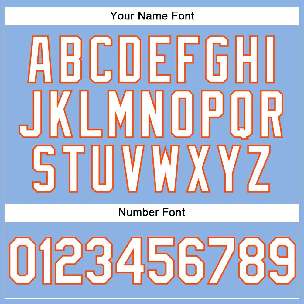 Custom Light Blue White-Orange Performance Vapor Golf Polo Shirt