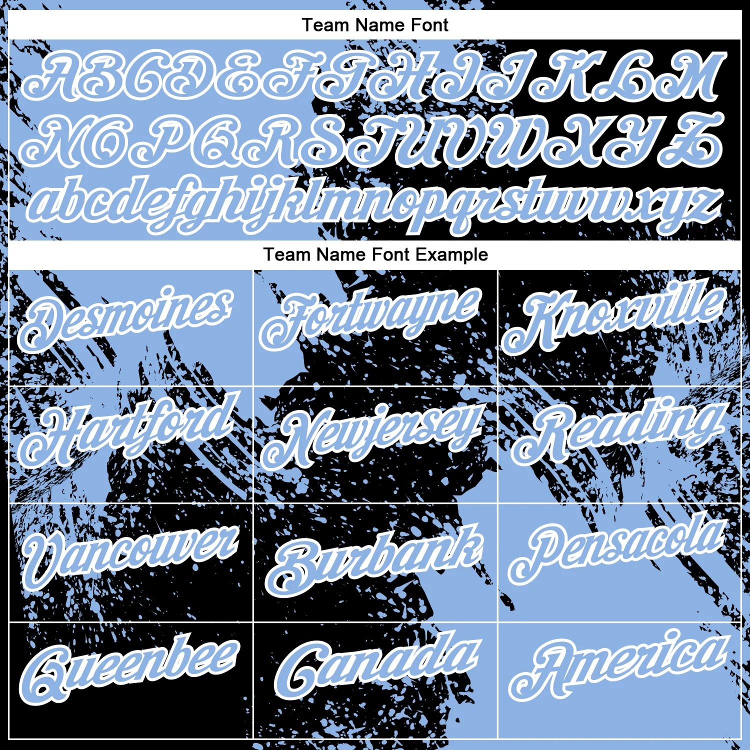 Custom Light Blue Black-White 3D Pattern Design Abstract Brush Stroke Performance Polo Shirt