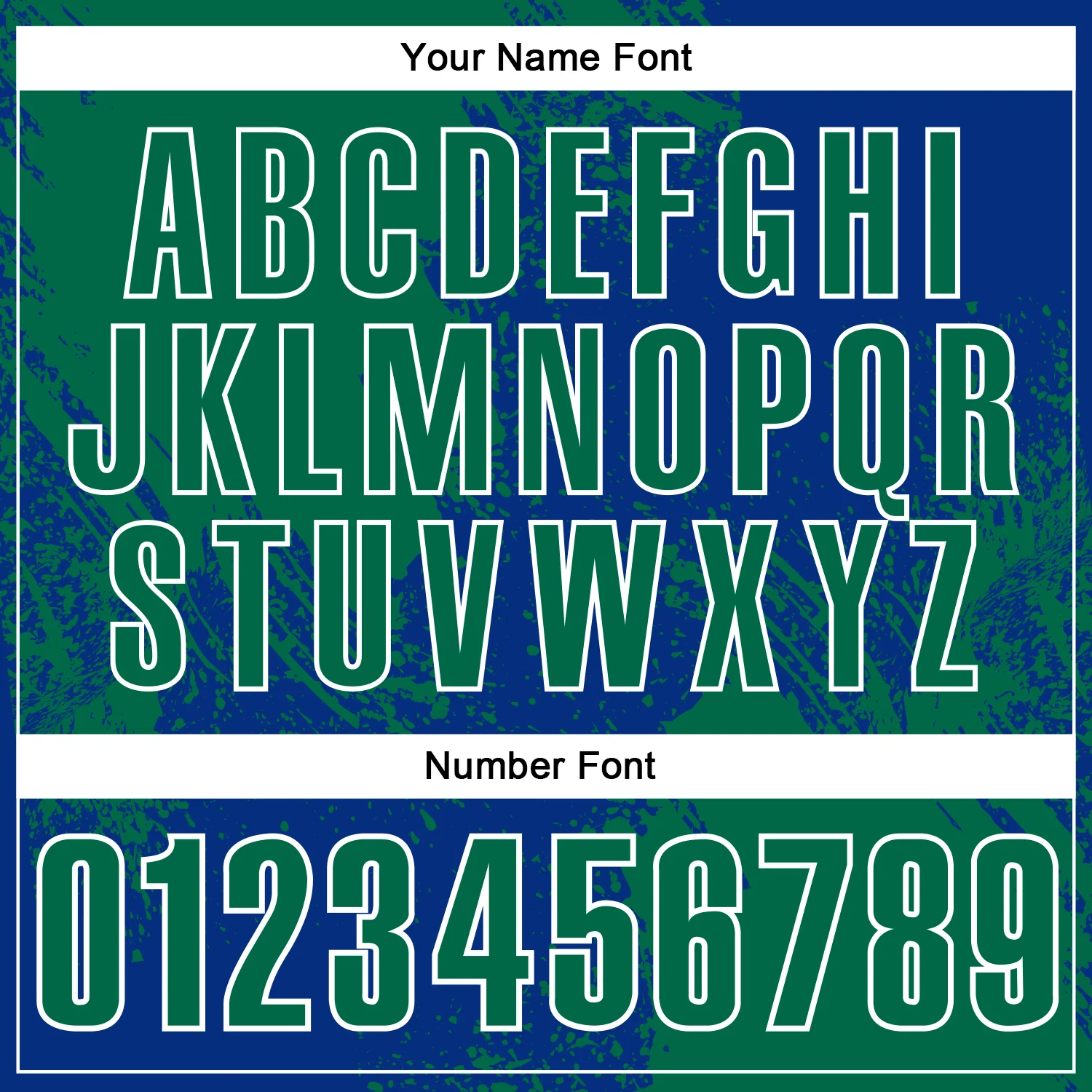 Custom Kelly Green Royal-White 3D Pattern Design Abstract Brush Stroke Performance Polo Shirt