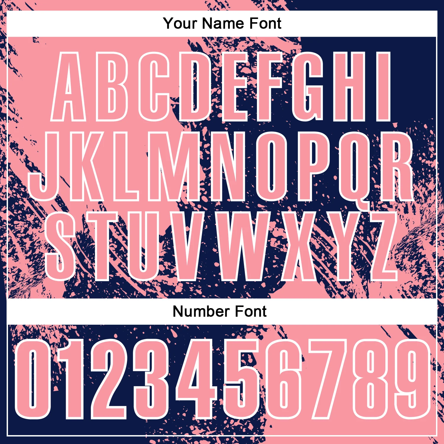 Custom Medium Pink Navy-White 3D Pattern Design Abstract Brush Stroke Performance Polo Shirt