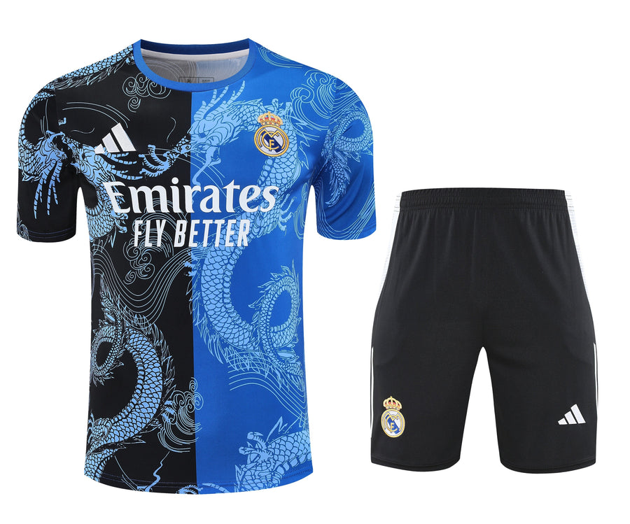 Kit Shirt + Shorts Real Madrid Black/Blue Training 25/26