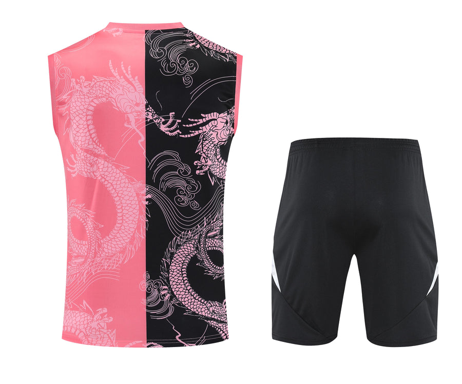 Kit Tank Top + Shorts Real Madrid Black/Pink Training 25/26