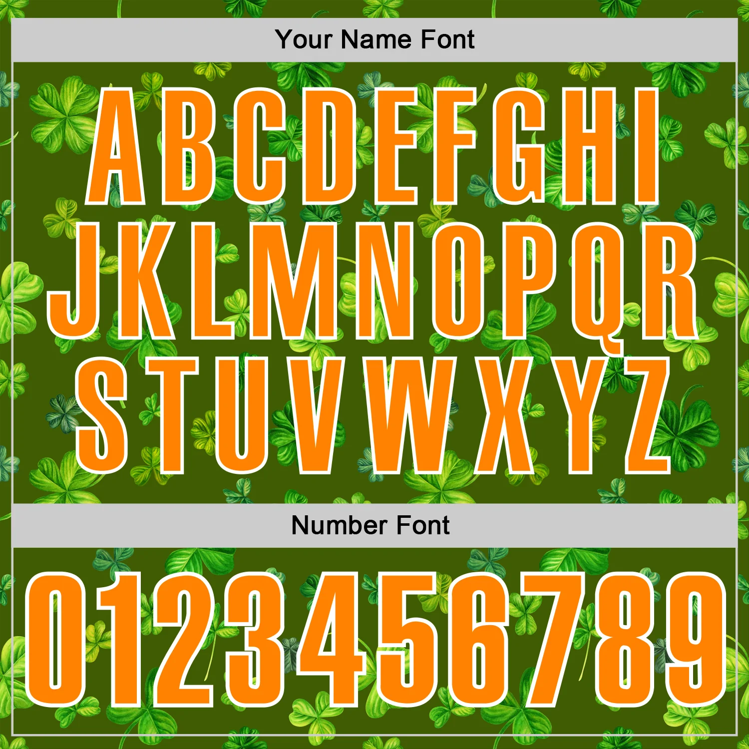 Custom Green Bay Orange-White 3D St. Patrick's Day Shamrock Performance Polo Shirt