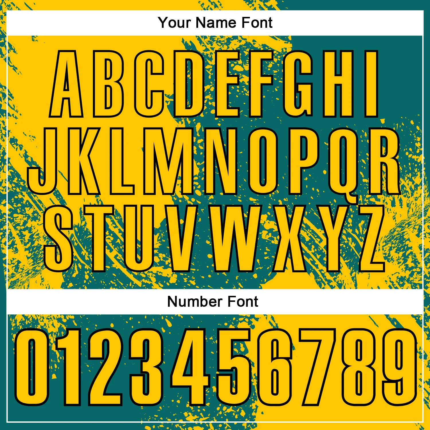 Custom Yellow Teal-Black 3D Pattern Design Abstract Brush Stroke Performance Polo Shirt