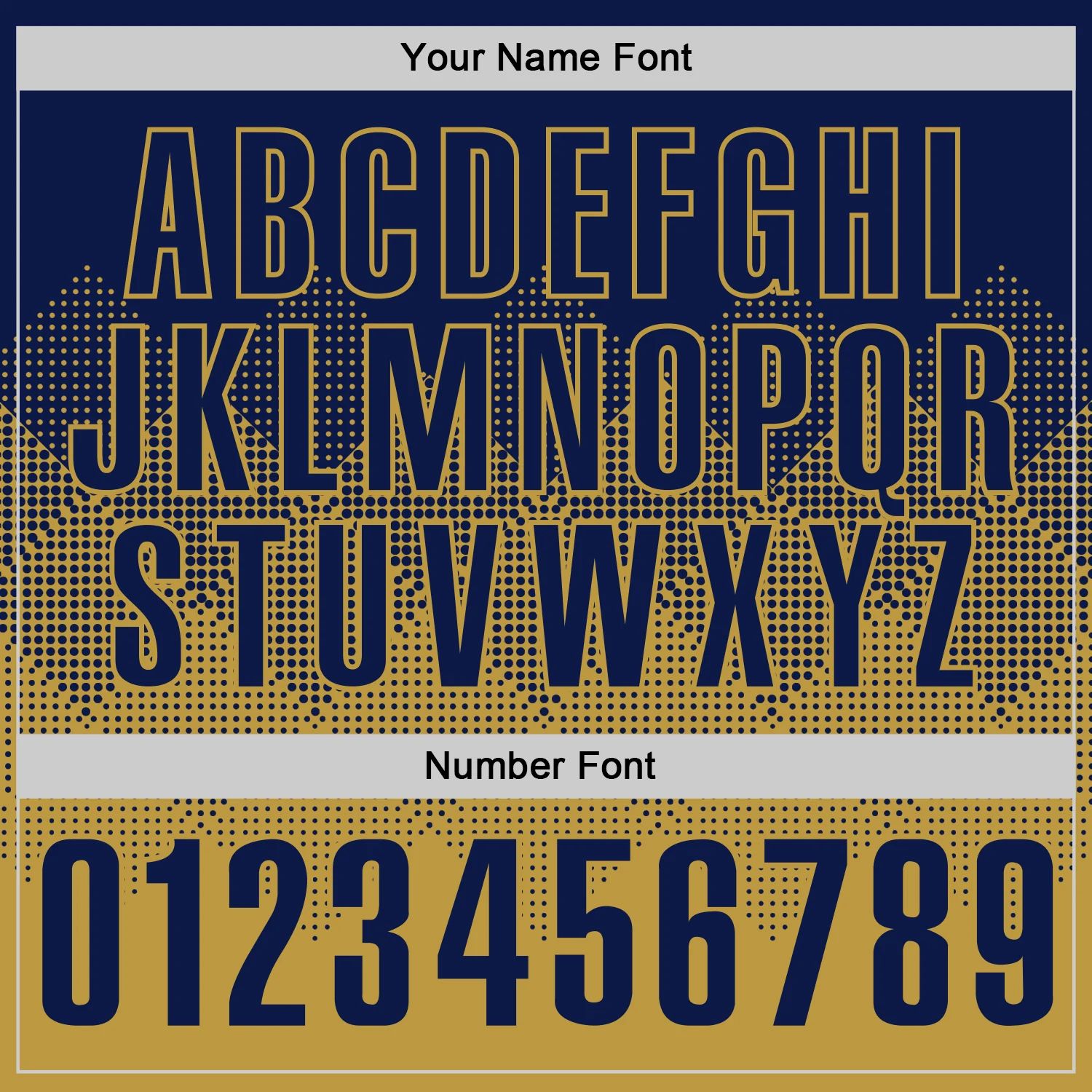 Custom Navy Old Gold 3D Gradient Square Shape Performance Polo Shirt