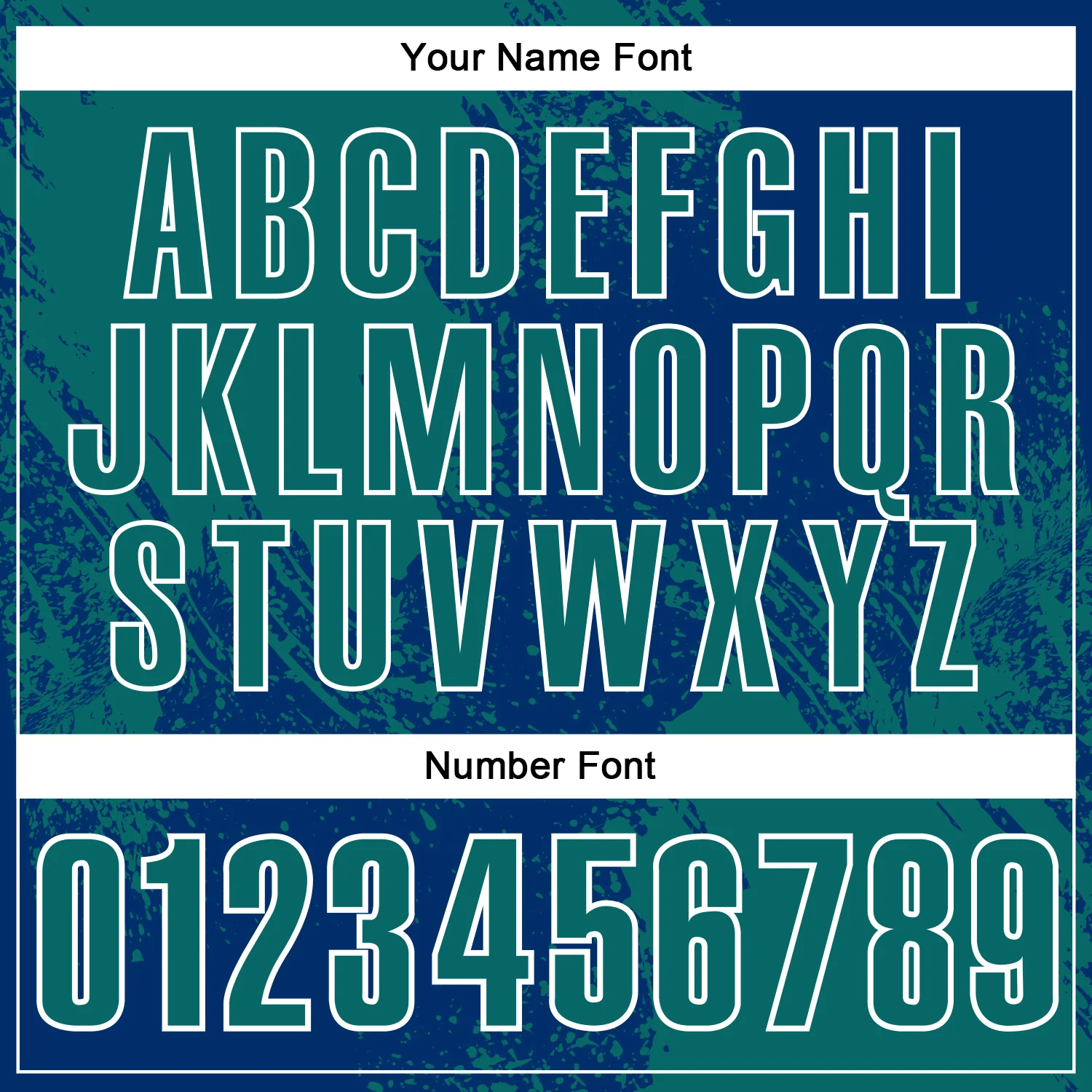 Custom Teal US Navy Blue-White 3D Pattern Design Abstract Brush Stroke Performance Polo Shirt