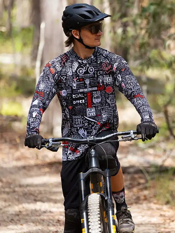 Graffiti Men's Long Sleeve MTB Jersey