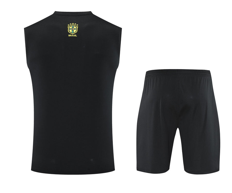 Kit Tank Top + Shorts Brazil Christ the Redeemer Gray Training 25/26