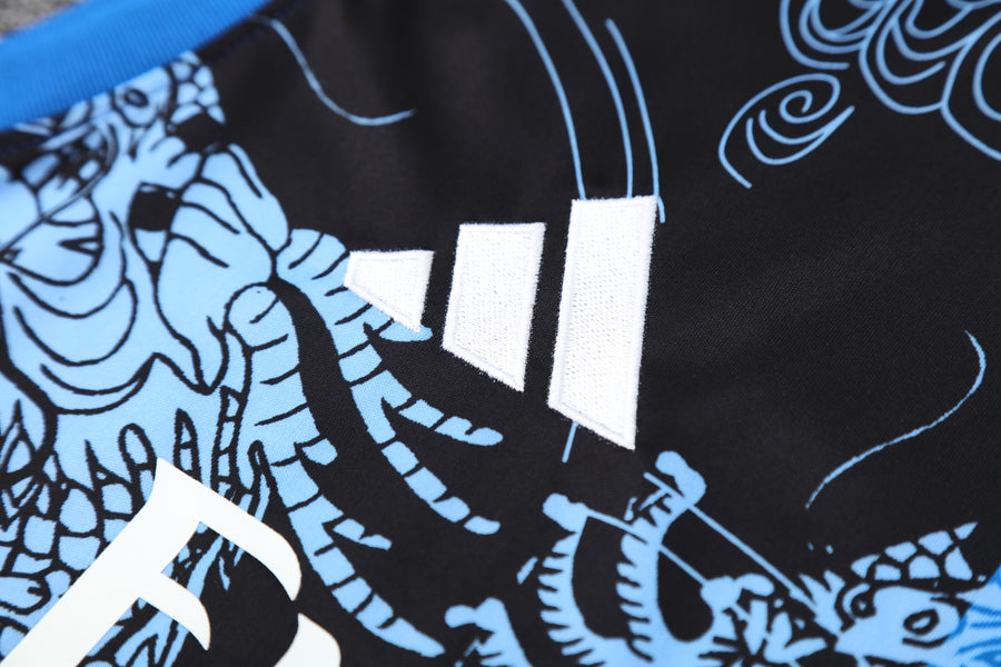 Kit Tank Top + Shorts Real Madrid Black/Blue Training 25/26