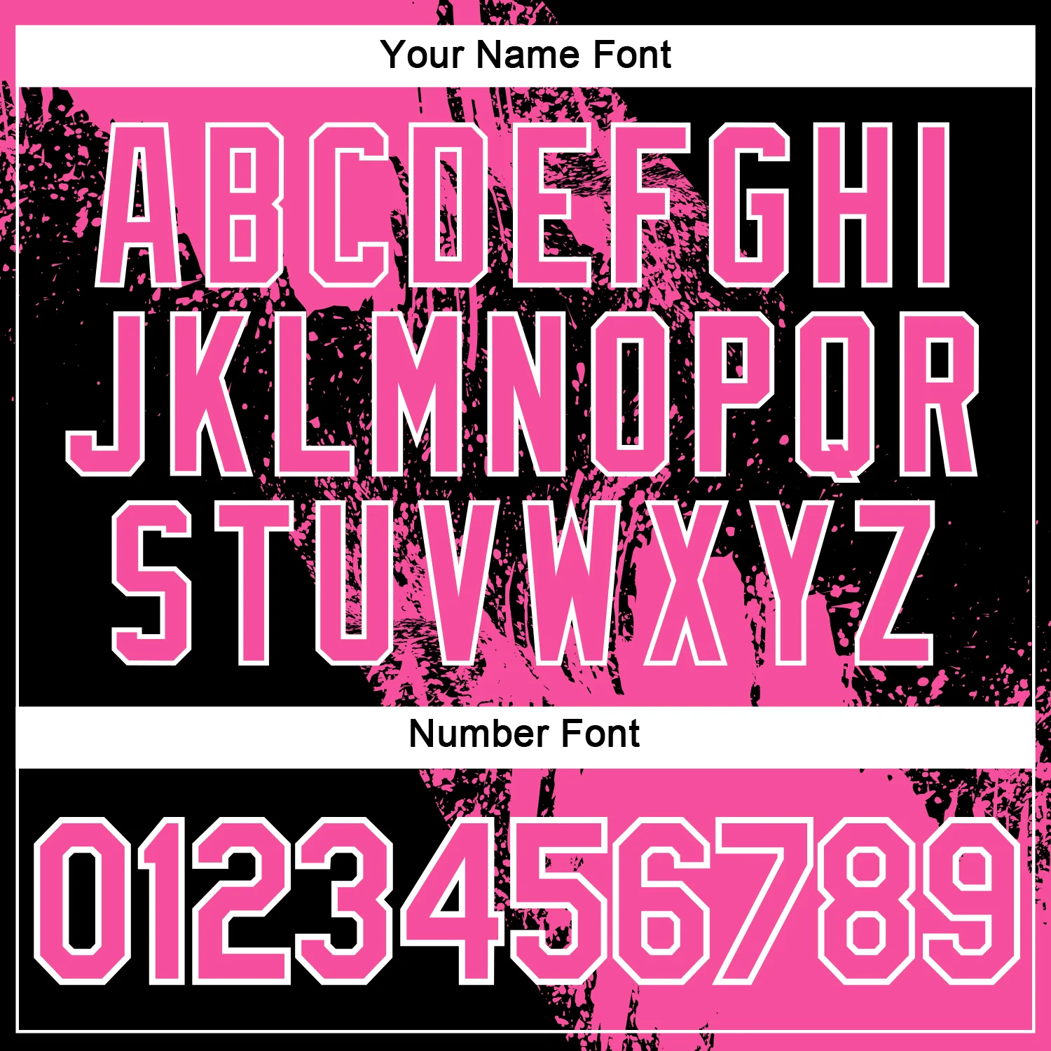 Custom Pink Black-White 3D Pattern Design Abstract Brush Stroke Performance Polo Shirt