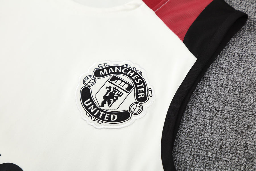 Kit Tank Top + Shorts Manchester United White/Black Training 25/26