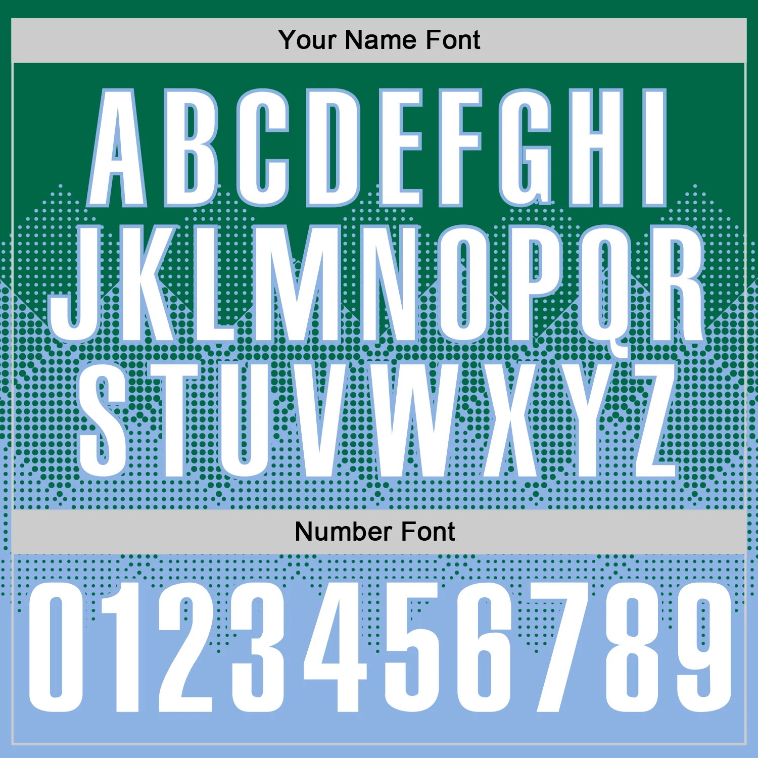 Custom Kelly Green White-Light Blue 3D Gradient Square Shape Performance Polo Shirt