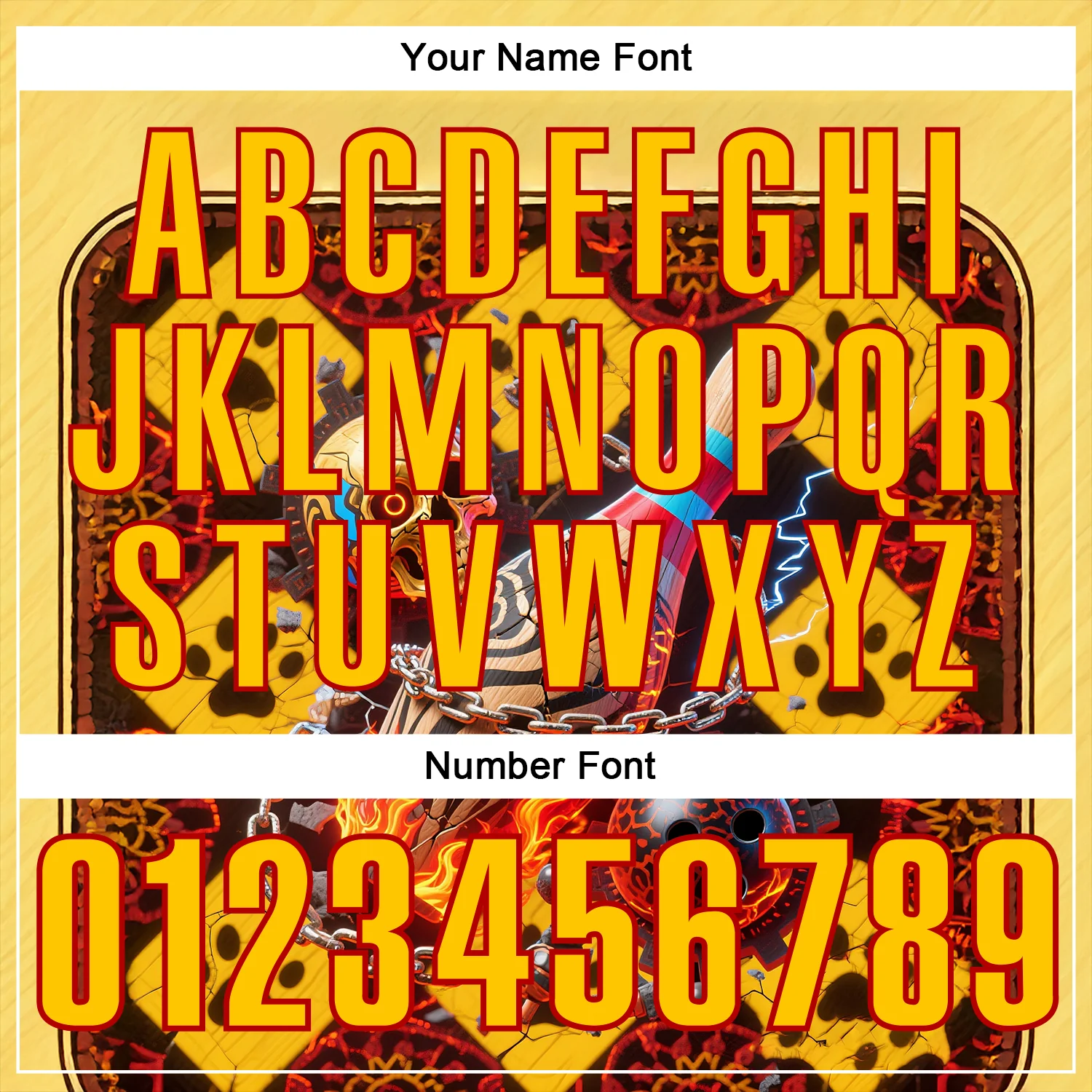 Custom Gold Yellow-Red 3D Flame Skull Bowling Performance Polo Shirt