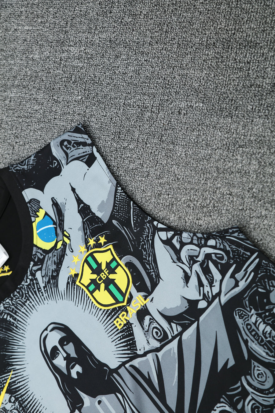 Kit Tank Top + Shorts Brazil Christ the Redeemer Gray Training 25/26