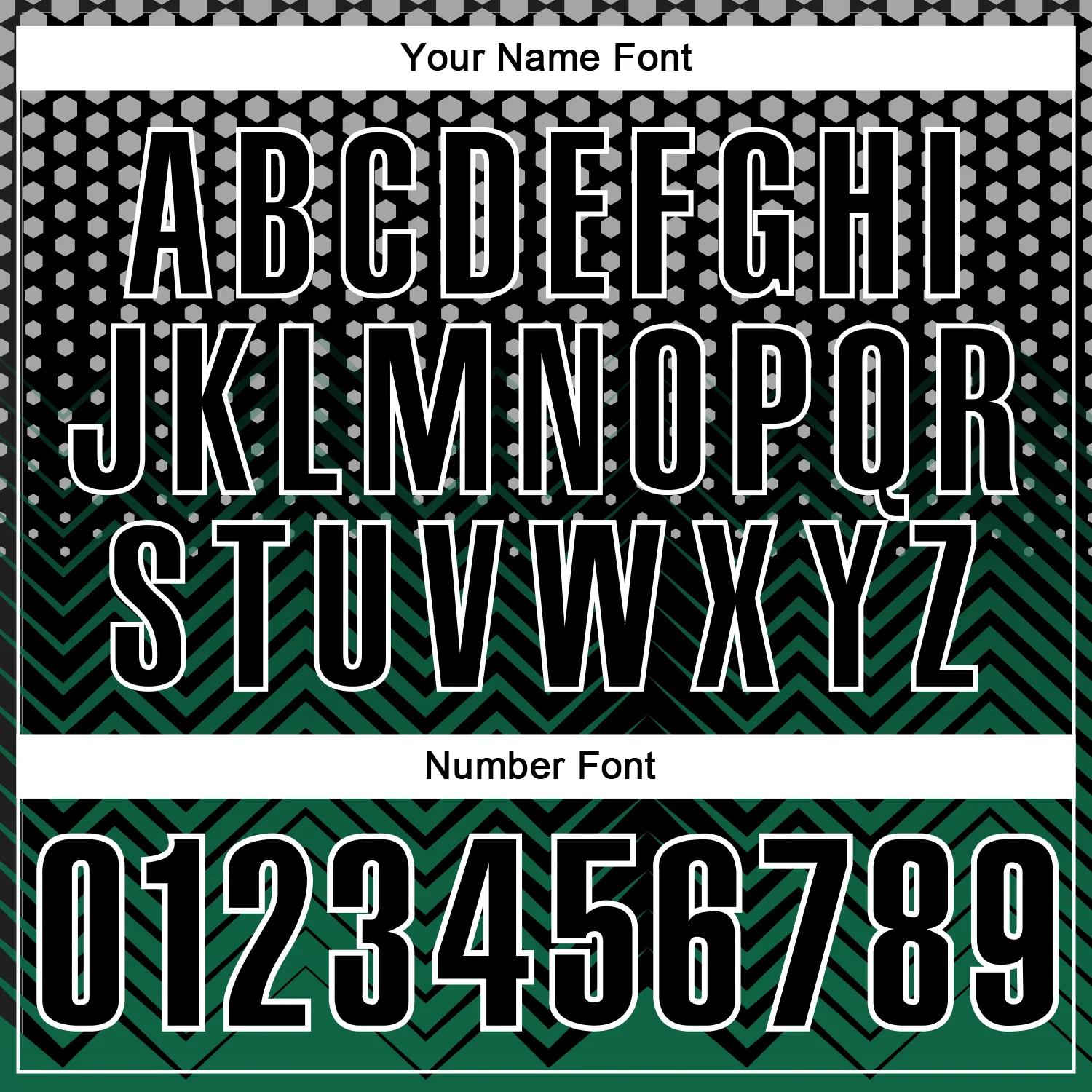 Custom Black Kelly Green-Gray 3D Bowling Geometric Shape Performance Polo Shirt