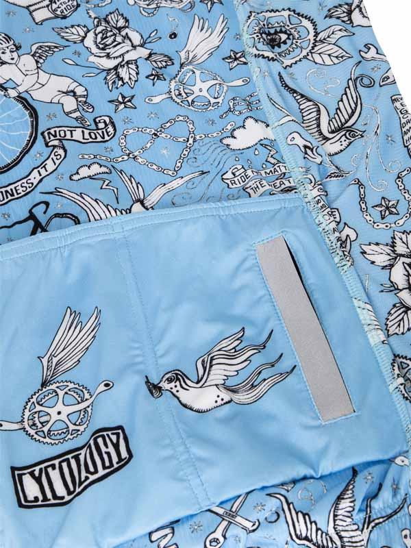 Velo Tattoo Men's Classic Jersey Blue