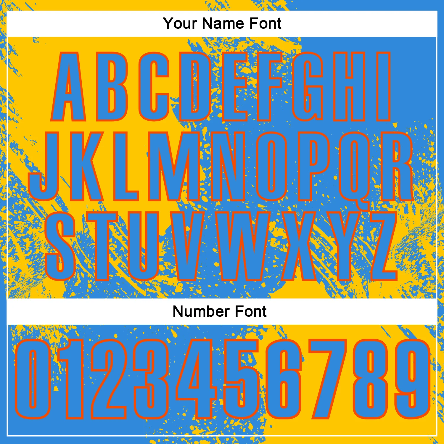 Custom Yellow Powder Blue-Orange 3D Pattern Design Abstract Brush Stroke Performance Polo Shirt