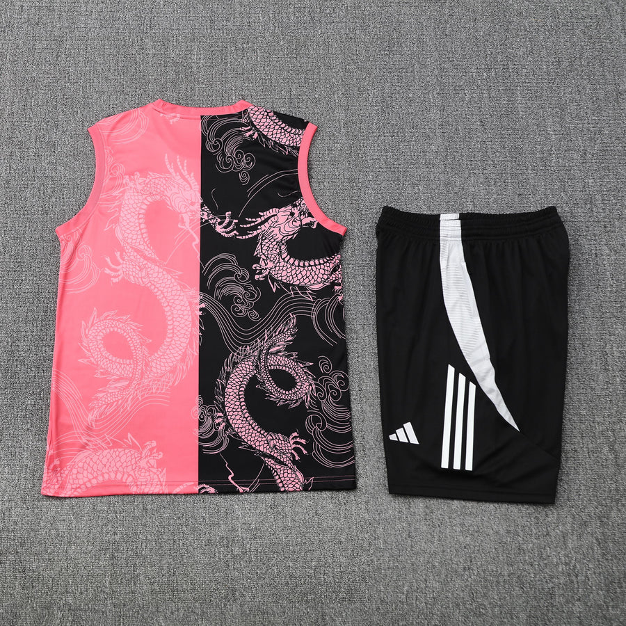 Kit Tank Top + Shorts Real Madrid Black/Pink Training 25/26