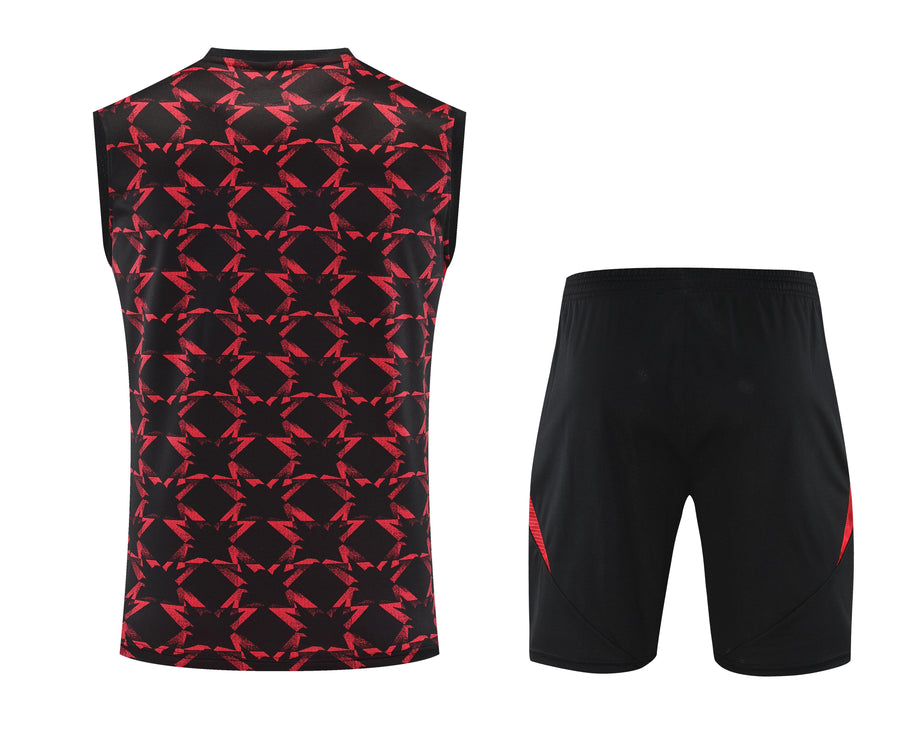 Kit Tank Top + Shorts Manchester United Black/Red Training 25/26