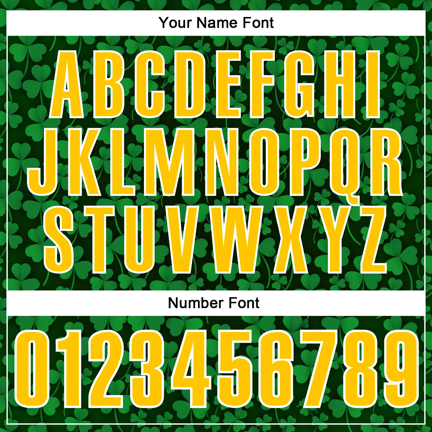 Custom Green Gold-White 3D St. Patrick's Day Shamrock Performance Polo Shirt