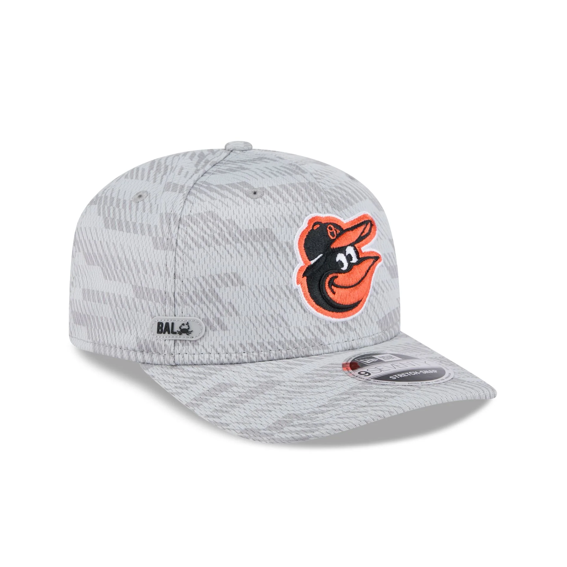 Baltimore Orioles 2025 Clubhouse Gray 9SEVENTY Stretch-Snap Hat