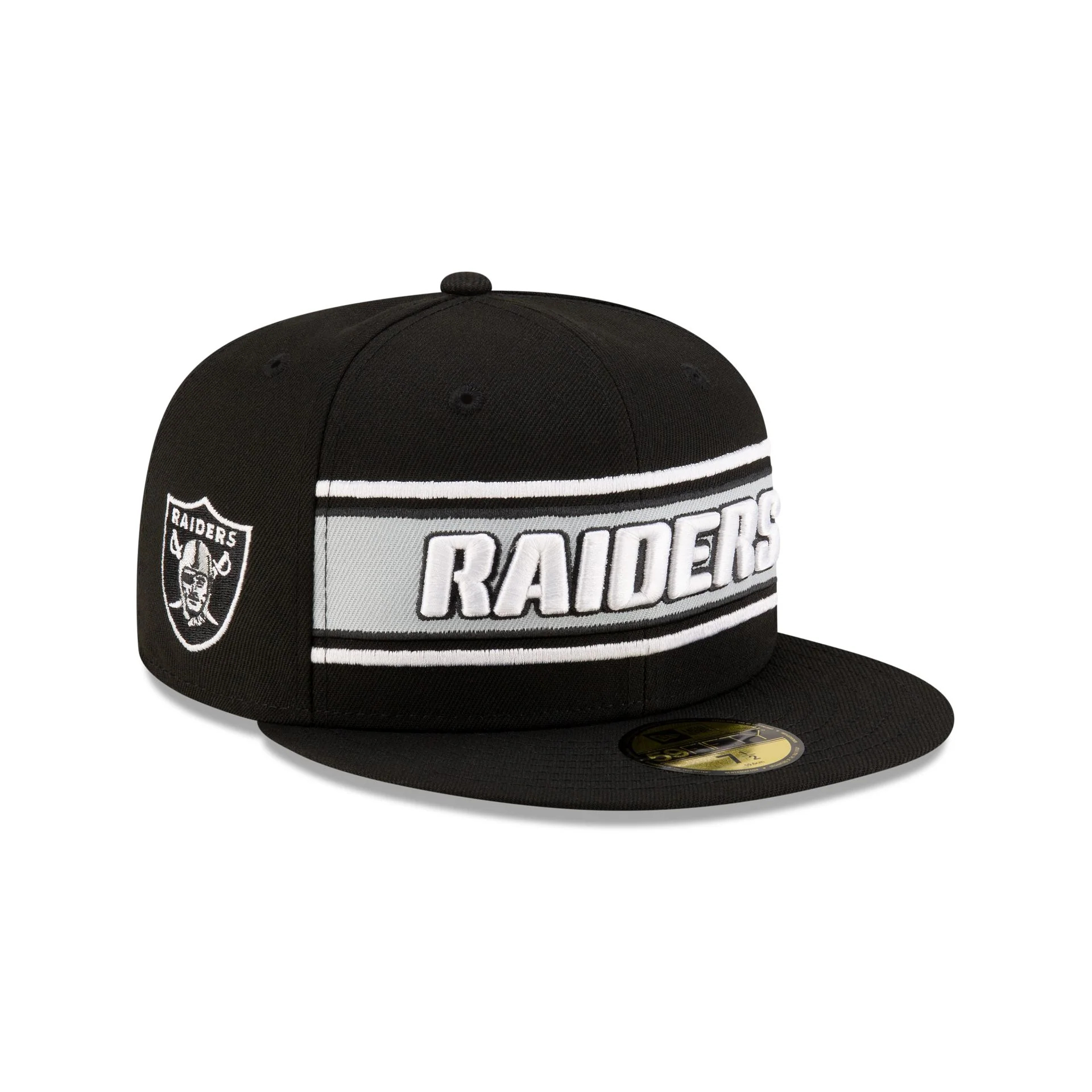 Las Vegas Raiders 2024 Sideline Black 59FIFTY Fitted Hat