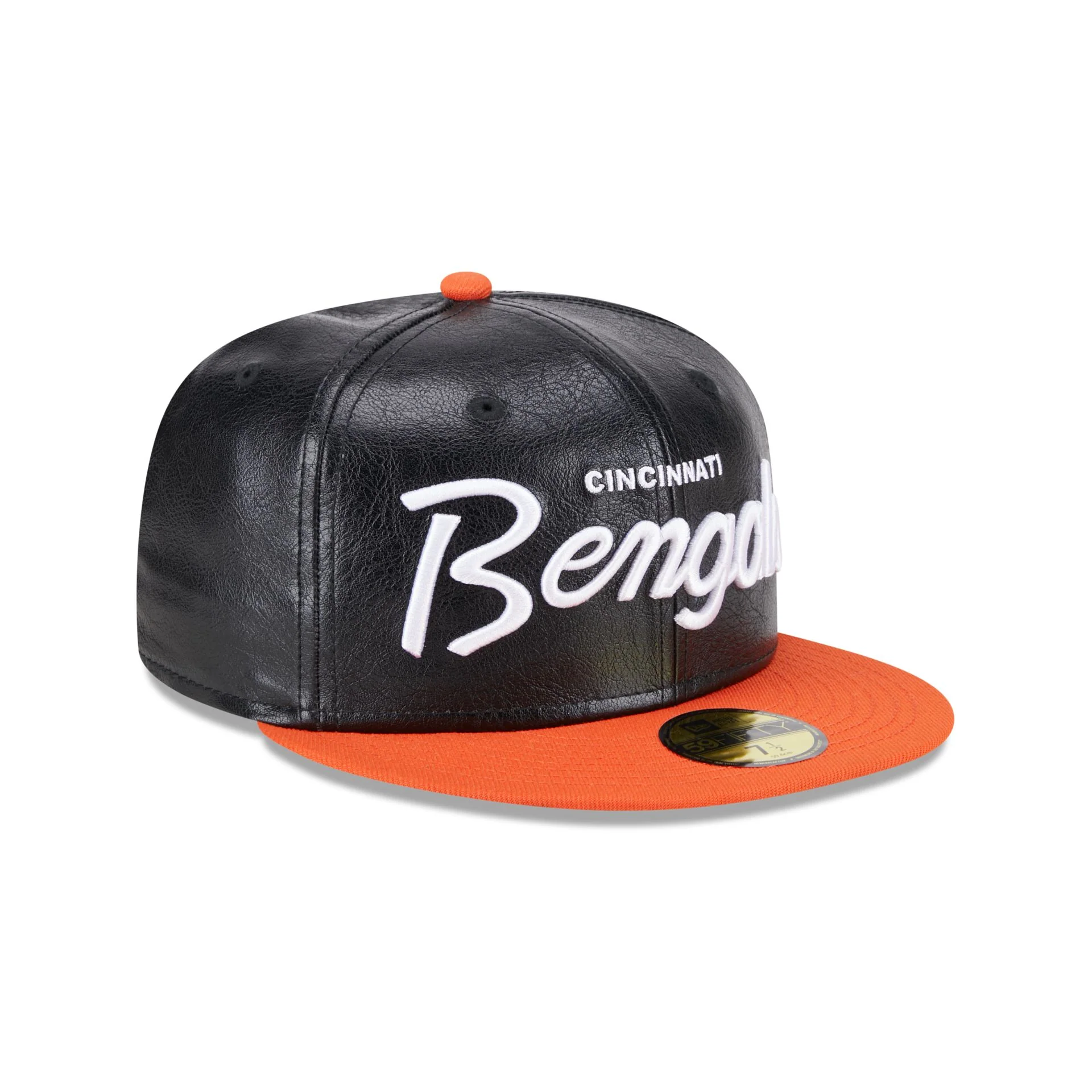 Cincinnati Bengals Faux Leather Crown 59FIFTY Fitted Hat