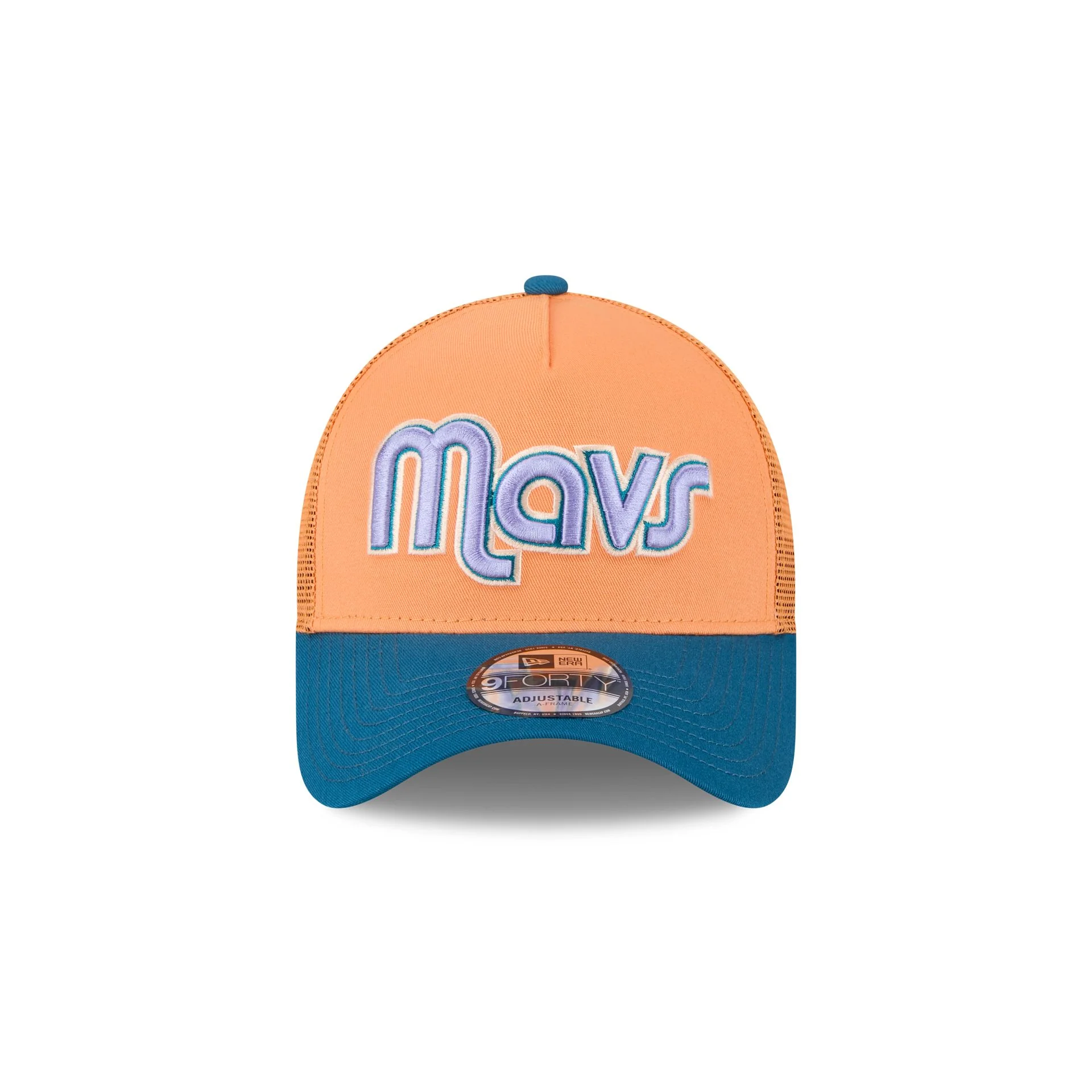 Dallas Mavericks Orange Glaze 9FORTY A-Frame Trucker Hat