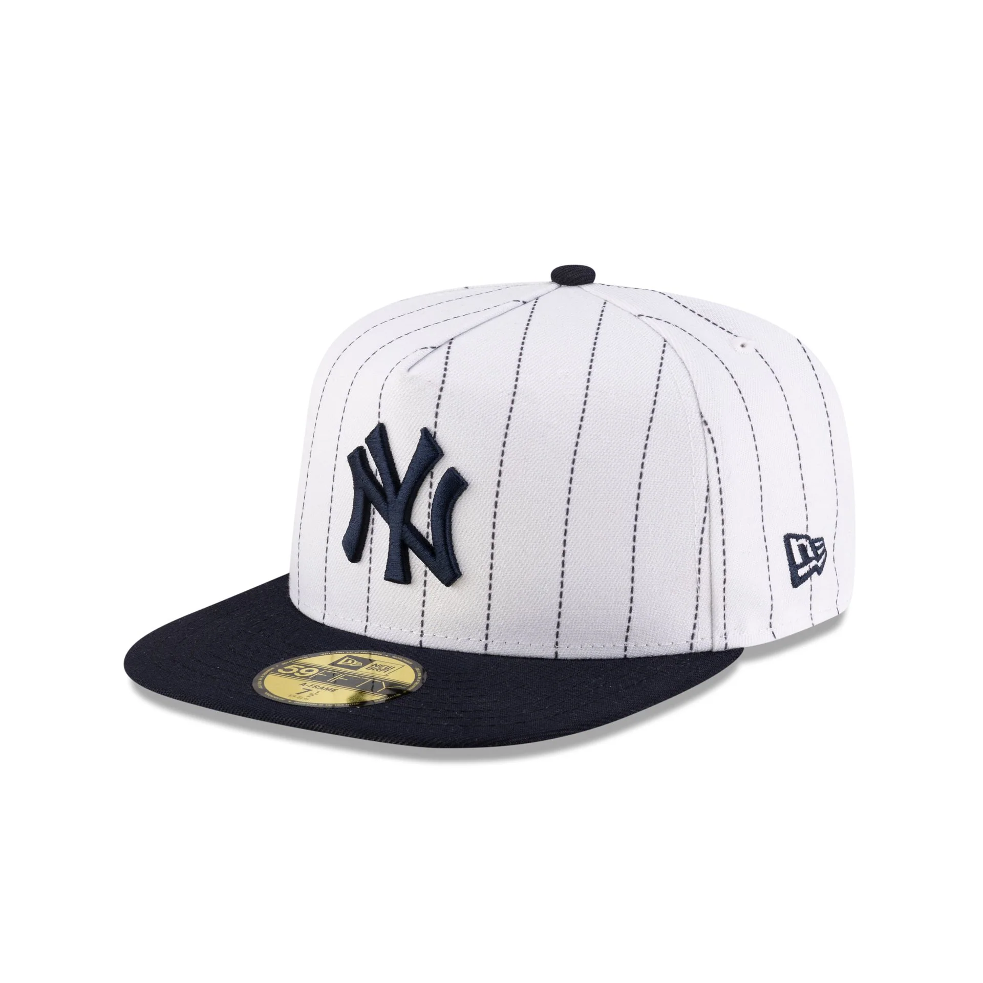 Just Caps League Sidepatch Pinstripe New York Yankees 59FIFTY A-Frame Fitted Hat