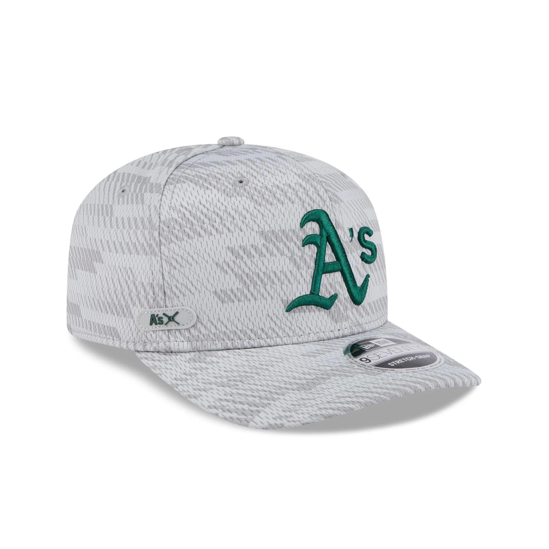 Athletics 2025 Clubhouse Gray 9SEVENTY Stretch-Snap Hat