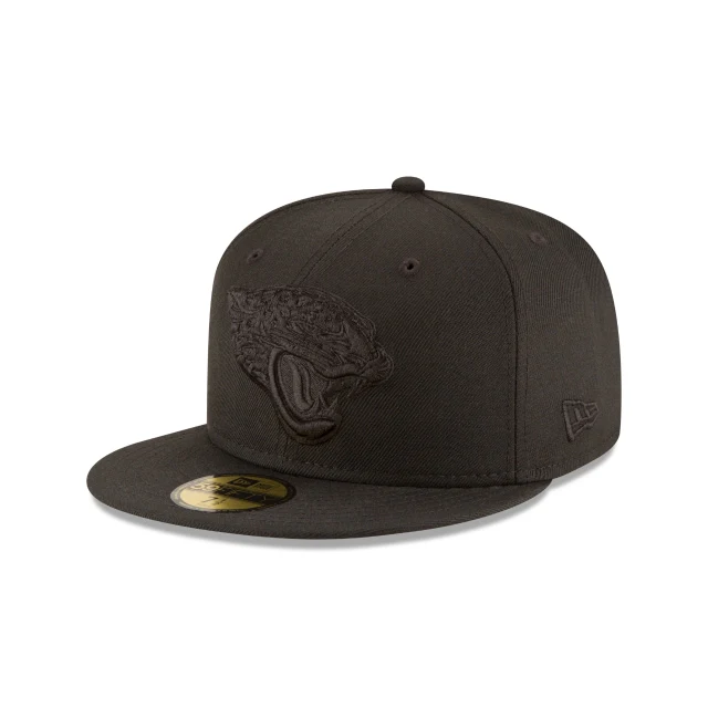 Jacksonville Jaguars Black On Black 59FIFTY Fitted Hat