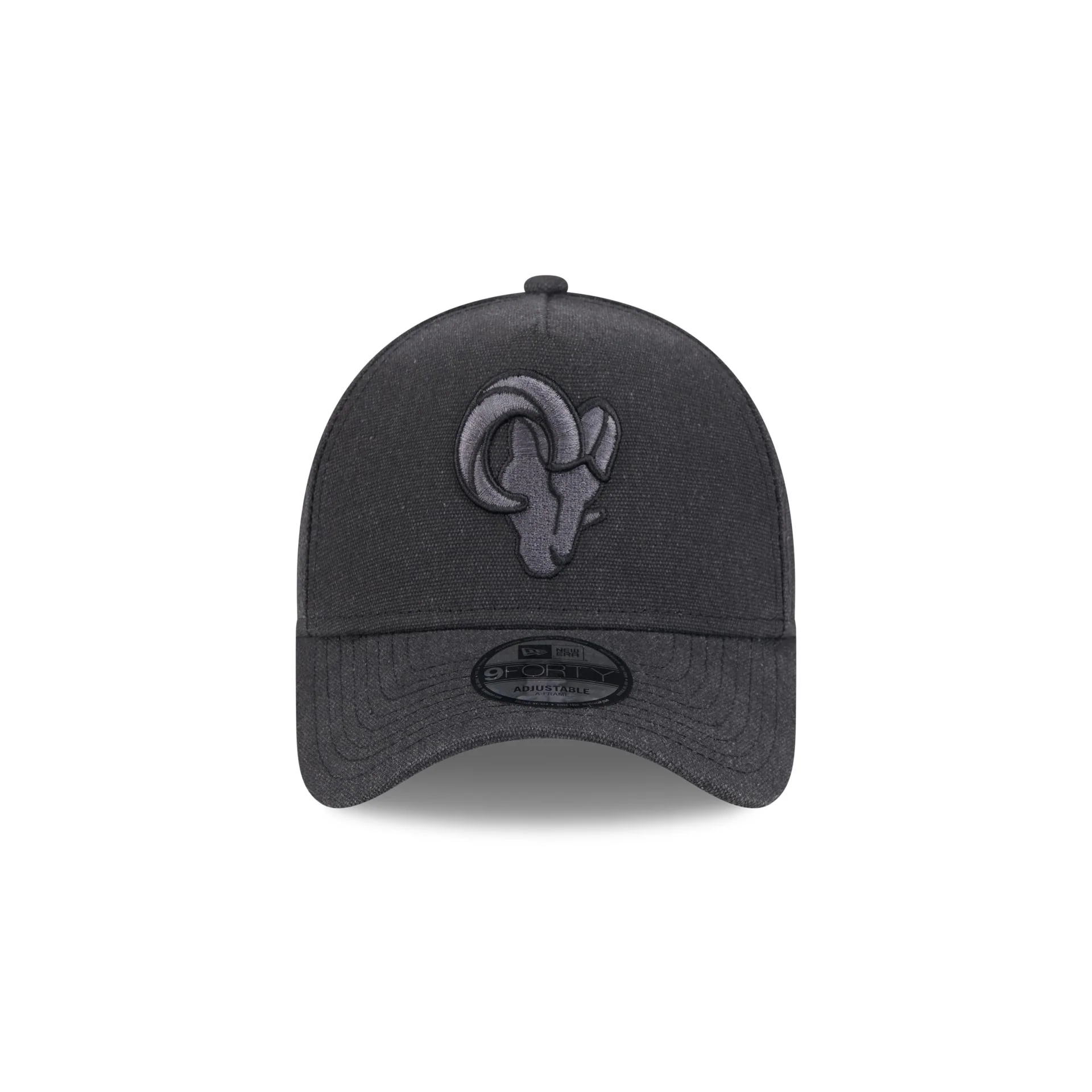 Los Angeles Rams Logo Essentials Black 9FORTY A-Frame Snapback Hat